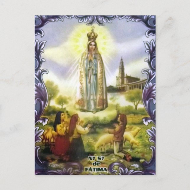 Image of the apparition Our Lady of Fatima Postcard (Front)