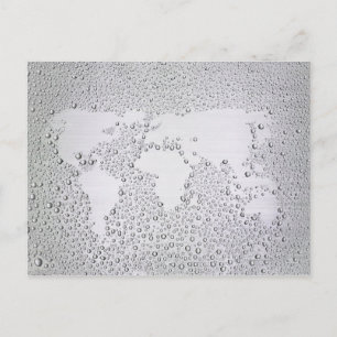 Image of world map postcard