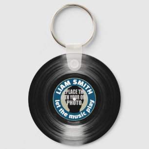 Image or Photo Vinyl Record Key Ring