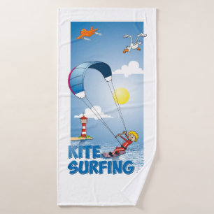 Image Surfing Kite Bath Towel