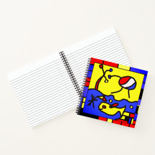 Image with fish modern art notebook