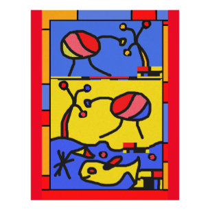 Image with fish modern art photo print