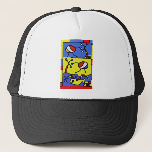 Image with fish modern art trucker hat (Front)