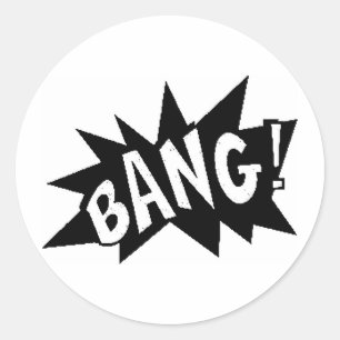 images3 BANG explosions sounds actions loud comics Classic Round Sticker