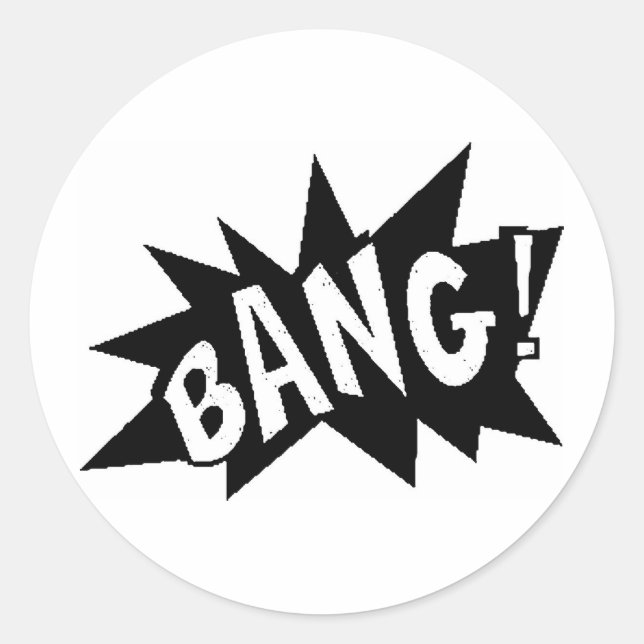 images3 BANG explosions sounds actions loud comics Classic Round Sticker (Front)