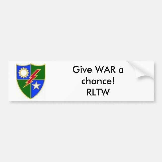images[6], Give WAR a chance!RLTW Bumper Sticker (Front)