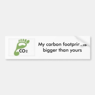images, My carbon footprint is bigger than yours Bumper Sticker