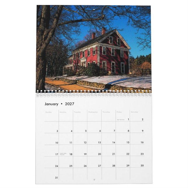 Images of Beverly Calendar (Jan 2027)