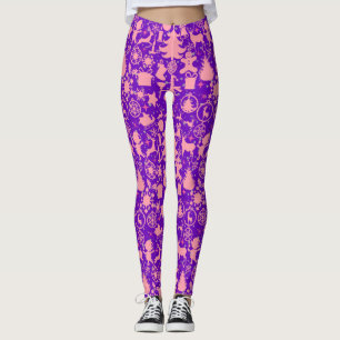 Images of Christmas in Pink B Purple Leggings