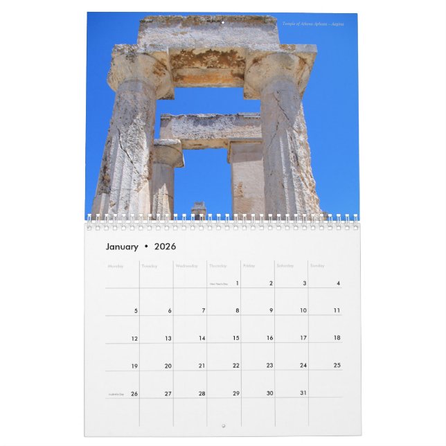 Images of Greece Calendar (Jan 2026)