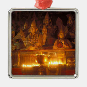 Images of Lamas at the Sara Monastery, Lhasa, Metal Tree Decoration