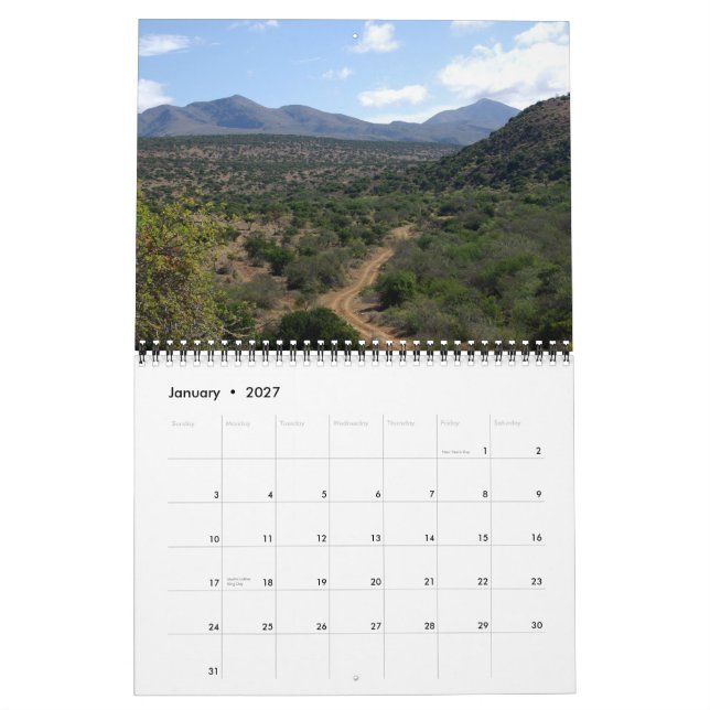 Images of South Africa Calendar (Jan 2027)