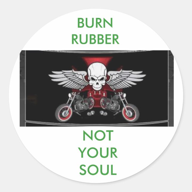 imagesCALKRLIA, BURN            RUBBER      , N... Classic Round Sticker (Front)