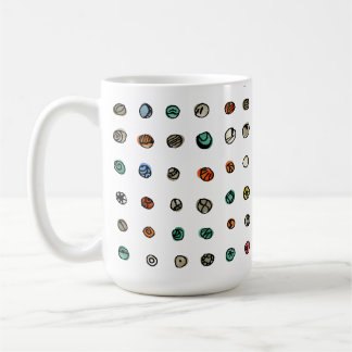 Imaginary Agates on White Coffee Mug