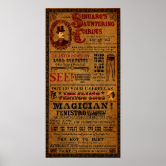 Imaginary Circus Poster for Tirahvaalta 10" x 20"