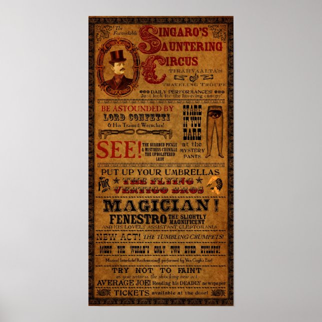 Imaginary Circus Poster for Tirahvaalta 10" x 20" (Front)