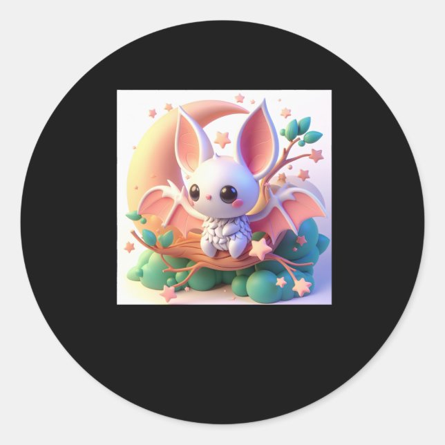 Imaginary Cute Bat Sticker  (Front)