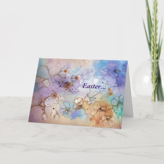 Imaginary Figments of Flowers for Easter Holiday Card (Front)