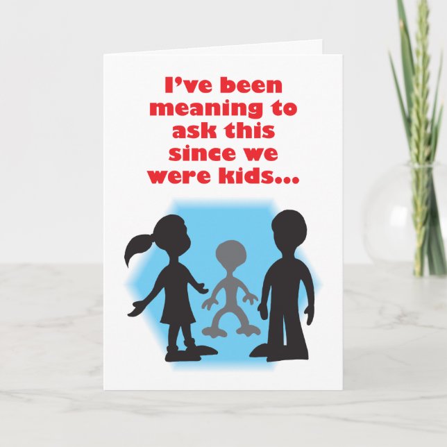 Imaginary Friend Humourous Birthday Card (Front)