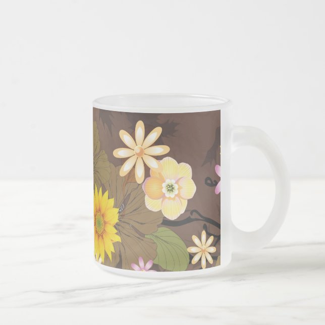 Imaginary Jungle 3 Frosted Glass Coffee Mug (Right)
