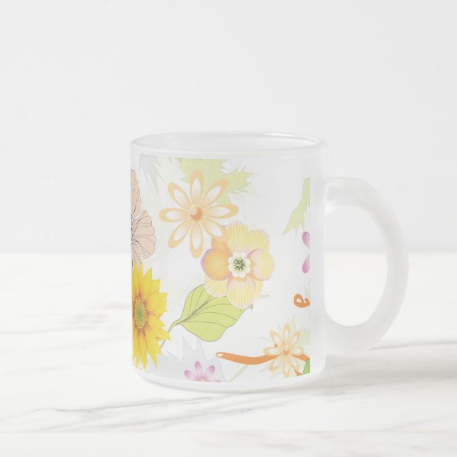 Imaginary Jungle 4 Frosted Glass Coffee Mug (Right)