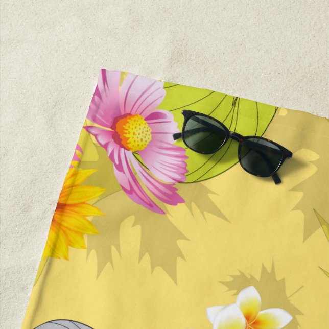 Imaginary Jungle 5 Beach Towel (In Situ)