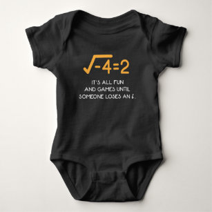 Imaginary number Mathematician  Funny Math Nerd Baby Bodysuit