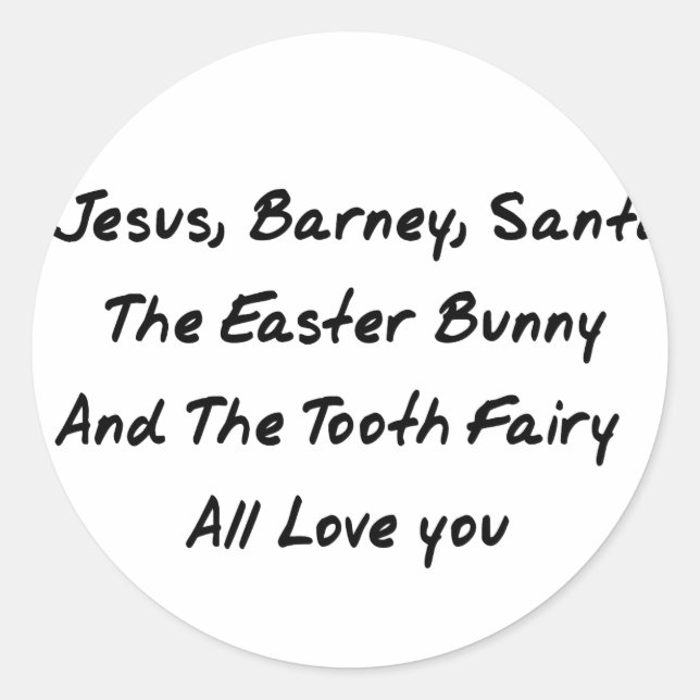 Imaginary Playmates Classic Round Sticker (Front)