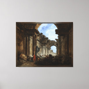Imaginary View of the Grand Gallery of the Louvre Canvas Print