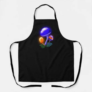 Imaginary White Dapperling Orange & Blue Mushroom Apron