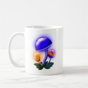 Imaginary White Dapperling Orange & Blue Mushroom Coffee Mug
