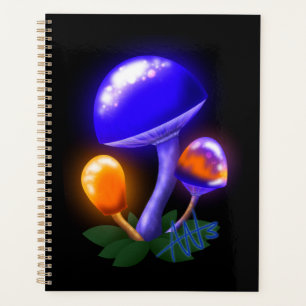 Imaginary White Dapperling Orange & Blue Mushroom Planner