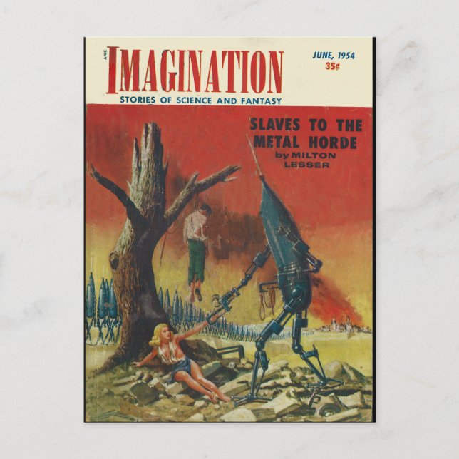 Imagination _ 06-1954_Pulp Art Postcard (Front)