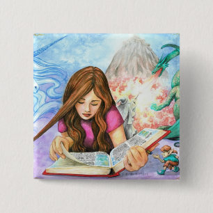 Imagination 15 Cm Square Badge