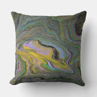 Imagination 1 Abstract Acrylic Geode Accent Pillow