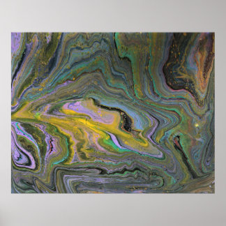 Imagination 1 Abstract Acrylic Geode Poster Print