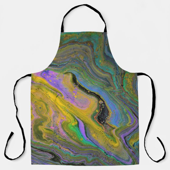 Imagination 2 Vibrant Geode Abstract Apron (Front)