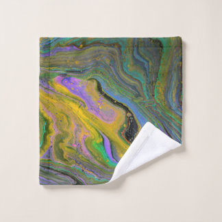 Imagination 2 Vibrant Geode Abstract Bath Towels