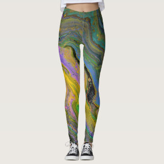 Imagination 2 Vibrant Geode Abstract Leggings