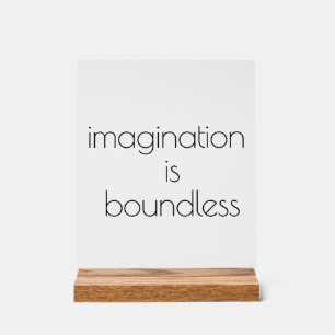 Imagination Acrylic Sign