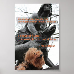 Imagination and Humour Quotation Poster