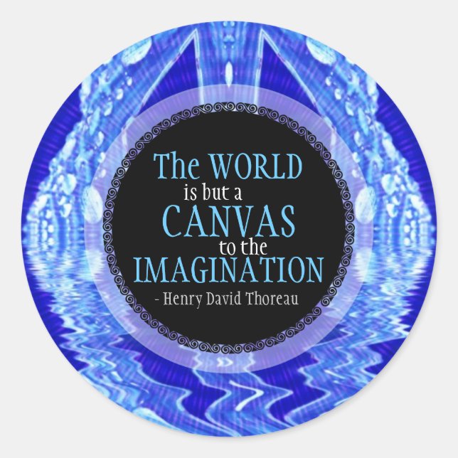 Imagination Canvas Quote Custom Art Sticker (Front)
