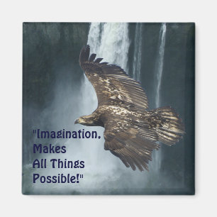 Imagination Eagle & Moon Motivational Art Magnet