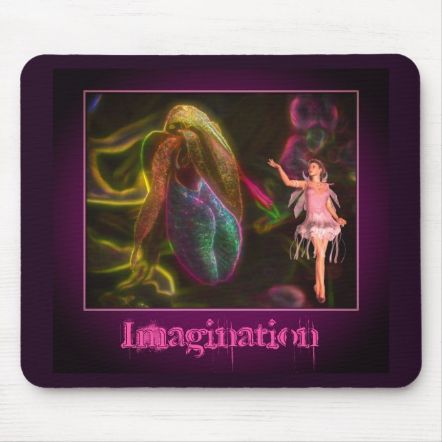 Imagination Fairy Flower Inspirational Mouse Mat (Front)