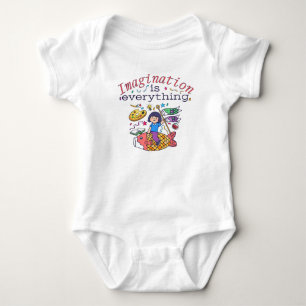 Imagination Fish Girl Design Baby Bodysuit