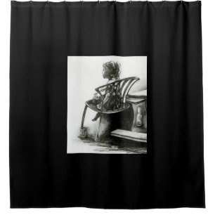 Imagination fuels my reality shower curtain