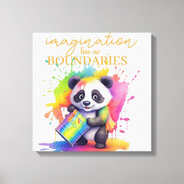 Imagination Has No Boundaries — Kids’ Room Poster Canvas Print (Front)