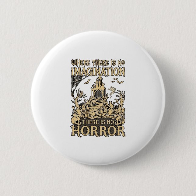 Imagination Horror Halloween Haunted House Cemeter 6 Cm Round Badge (Front)