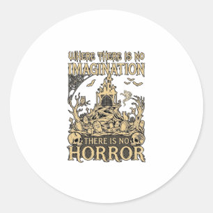 Imagination Horror Halloween Haunted House Cemeter Classic Round Sticker