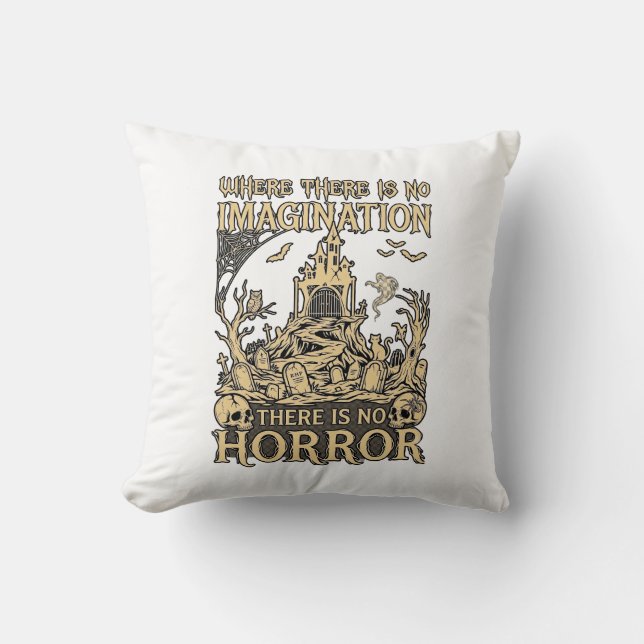 Imagination Horror Halloween Haunted House Cemeter Cushion (Front)